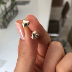 Silver Heart Costume Jewelry Earrings